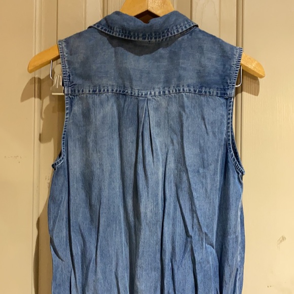 Velvet heart romper. Chambray - Picture 6 of 7